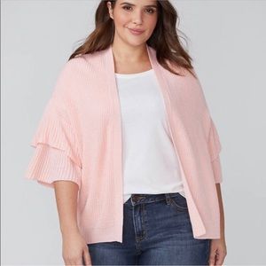 Pink Tiered Sleeve Cardigan
